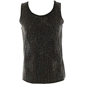 Glam Goth Beaded Romeo & Juliet Couture Top Whimsygoth Blouse Sheer Back New